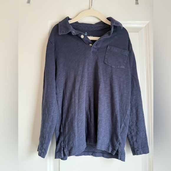 Crewcuts Other - Crewcuts Blue long sleeve boys polo, size 6/7, 100%cotton, worn once